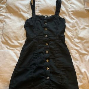 H&M Mini Denim Overall Dress
